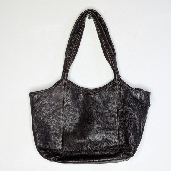 The Sak Brown Leather Hobo Shoulder Bag - Picture 7 of 13